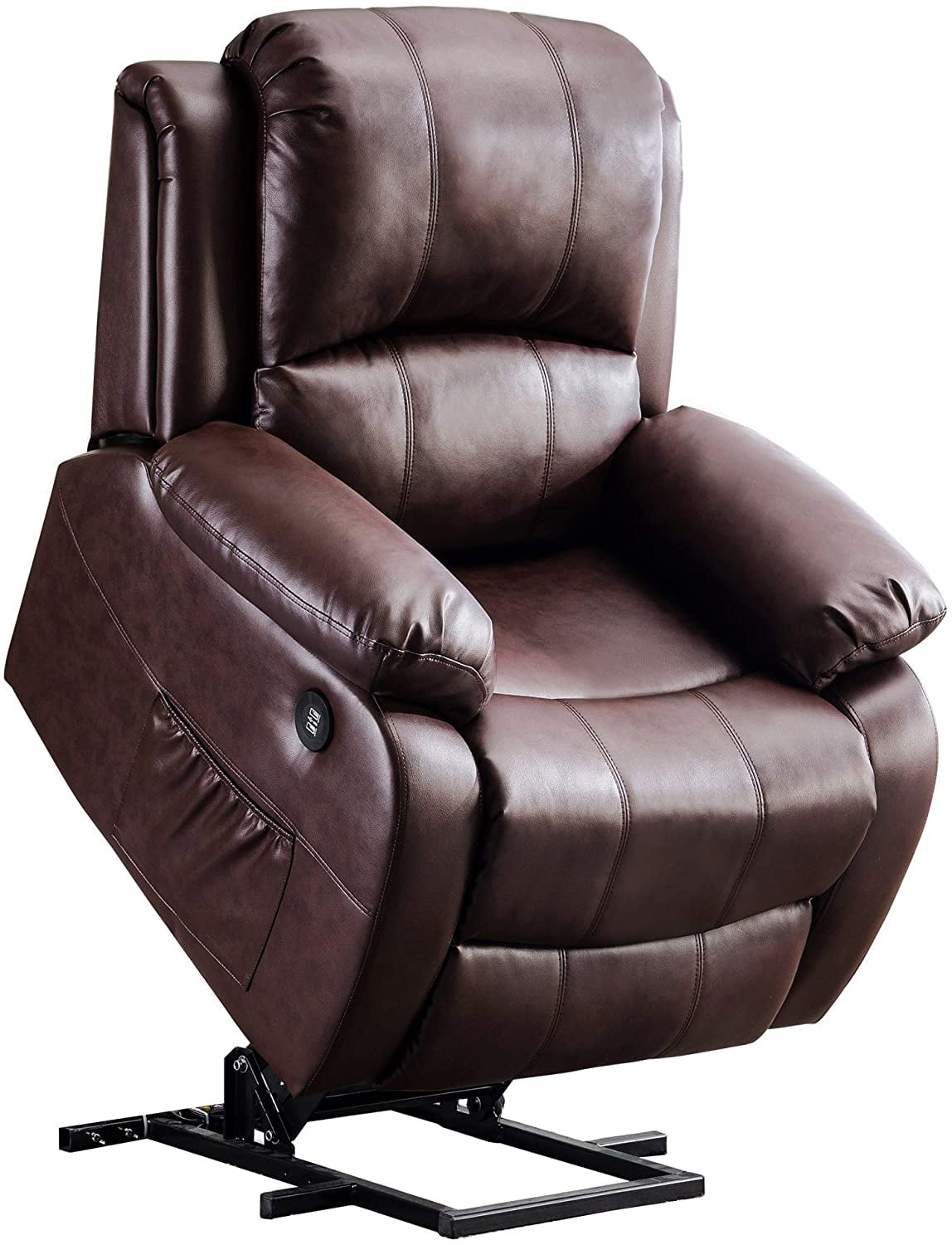 Mcombo Small Sized Electric Power Lift Recliner Chair Sofa With Massage And Heat For Small Elderly People Petite 3 Positions 2 Side Pockets Usb Ports Faux Leather 7409 Walmart Com Walmart Com