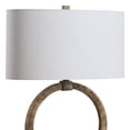 thumbnail image 3 of Uttermost Contemporary Resin Marble Iron and Fabric Table Lamp in Gold, 3 of 5