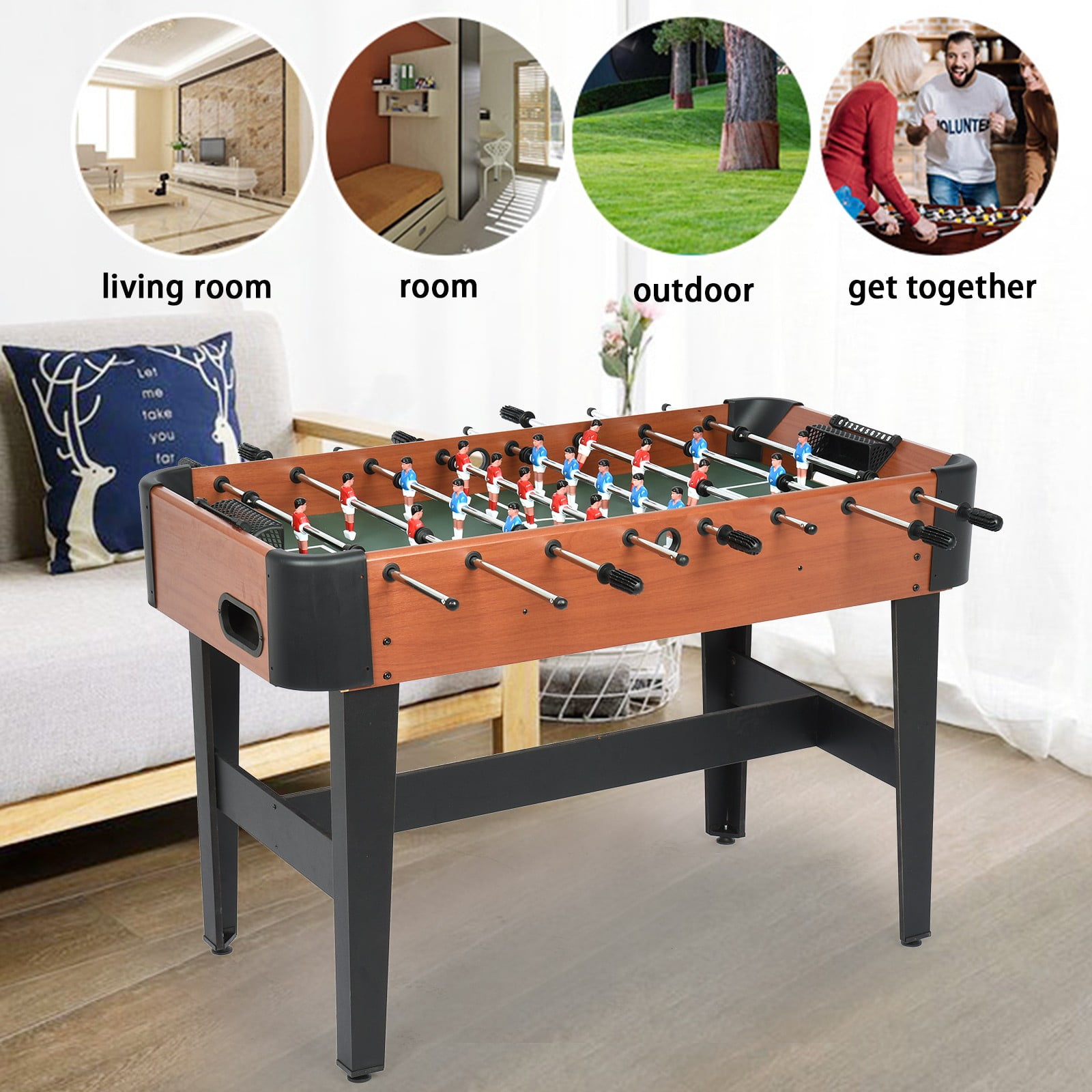 Details about   Portable Soccer Table Foosball Table For Kids Adults Parties Bars 