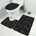 thumbnail image 2 of Black Gothic Sun Planet Pattern Bathroom Rugs Sets 3 Piece,Toilet Cover Set,Absorbent Non Slip Bathroom Mats Sets with U-Shaped Contour Rug Toilet Rug Set, 2 of 5