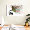 thumbnail image 3 of Elephant Stock Radical Rhapsody Wall Art - Horizontal Canvas Wall Art - Living Room Wall Decor - Music Canvas - Gray And Gold Decor By Ashvin Harrison - 12" x 8", 3 of 8