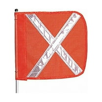 Checkers 11" x 12" Nylon Mesh Industrial Products Warning Whip Outdoor Banners, Reflective