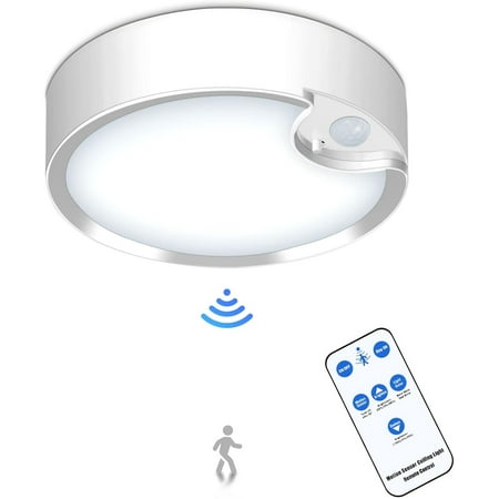 

Yurnero Battery Operated Lights Ceiling Light with 400LM Dimmable 3000K/6000K-Battery Powered Ceiling Light for Shower Closets Corridor Laundry Stairs Garage Porch Bathroom