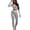 Gray_001, variant on Domuza Women Seamless Workout Sets 2 Piece Long Sleeve Yoga Crop Blouses High Waist Leggings Yoga Clothing Gym Outfits Pink L