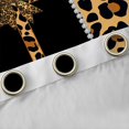 thumbnail image 4 of Feelyou Cheetah Print Letter T Blackout Curtains Set of 2 (52x84 Each), Chic Brown Bowknot Ribbon Window Curtains, Leopard Wildlife Animal Curtains and Drapes, Black Out Curtains Decor, 4 of 6
