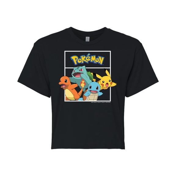 Pokémon - Team Pokémon - Juniors Cropped Cotton Blend T-Shirt