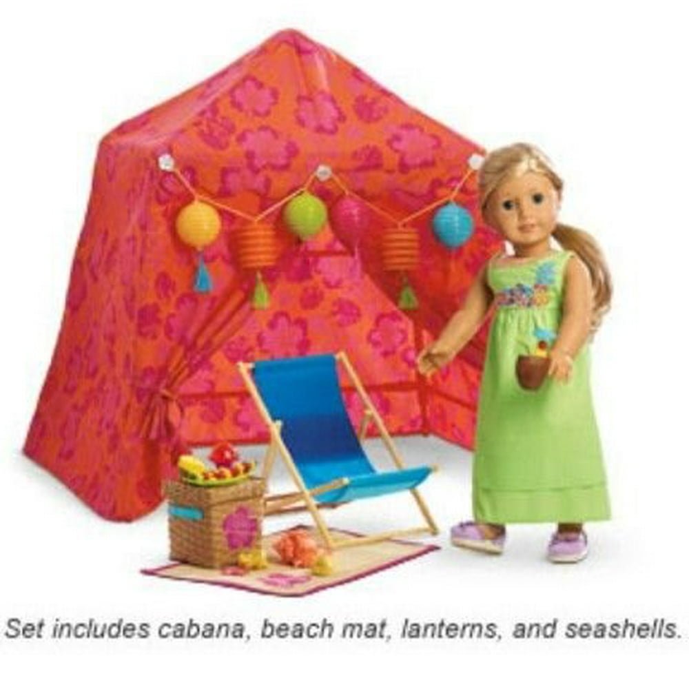 American Girl Beach Cabana Set for Dolls Store Exclusive Doll & Chair