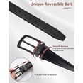 thumbnail image 4 of AWAYTR Men's Reversible Leather Ratchet Dress Belt for Casual and Business Wear, 4 of 7