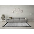 thumbnail image 3 of Ahgly Company Machine Washable Indoor Square Solid Gray Modern Area Rugs, 7' Square, 3 of 4