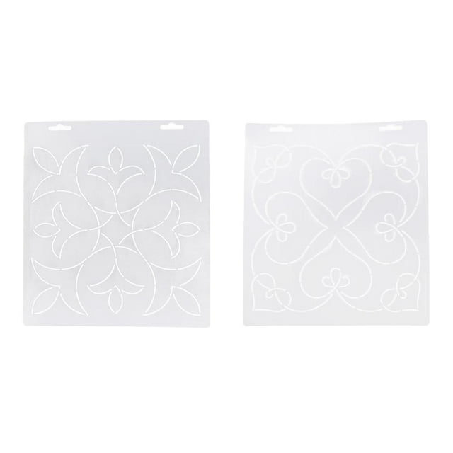 jifeng 2pcs Plastic Quilt Template Stencils for Quilting Embroidery Patchwork Sewing