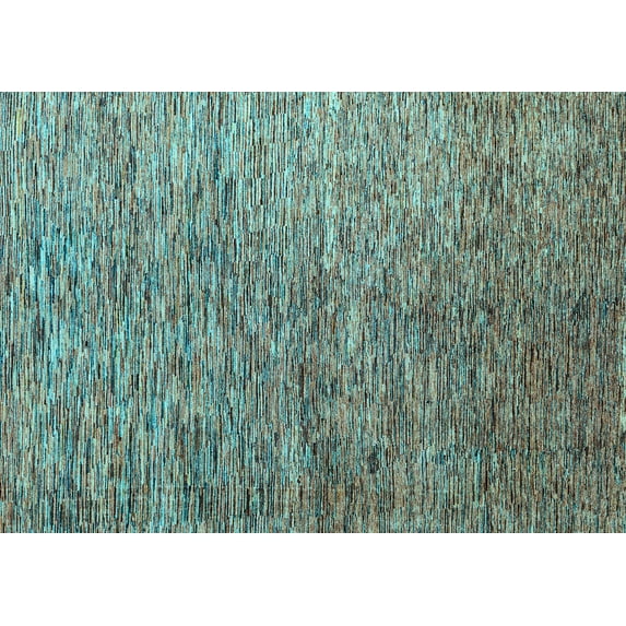 Ahgly Company Indoor Rectangle Abstract Light Blue Modern Area Rugs, 2' x 4'
