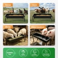 thumbnail image 4 of KOJEM 2 Pcs Livestock Feeders Water Trough 42" Long 11 Gallon with Adjustable Stand for Feeding Farm Livestock Sheep Horses Chickens Pigs and Cattle Steel+Plastic Powder Coated, 4 of 9