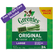 (Free $10 Gift Card) GREENIES Original Large Natural Dental Dog Treats, 36 oz. Pack