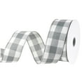 thumbnail image 3 of Homeford White Buffalo Plaid Wired Ribbon, 1-1/2-inch, 10-yard, Gray, 3 of 3