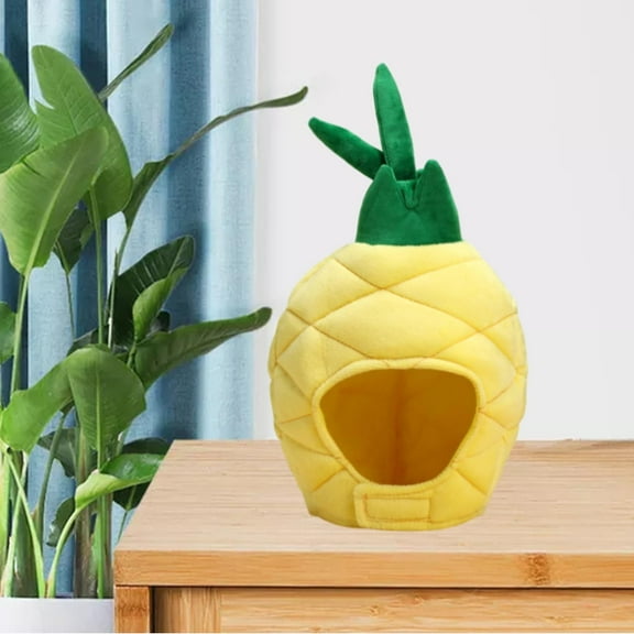 Sharprepublic Pineapple Shape Plush Hat Creative Funny Party Hat Hood Fancy Dress Headwear for