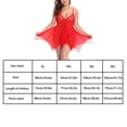 thumbnail image 4 of Ropa de dormir sexy para mujer T-thongs Malla Vestido de encaje floral Ropa de dormir, Rojo, 4XL sidaley XX000049-21, 4 of 7