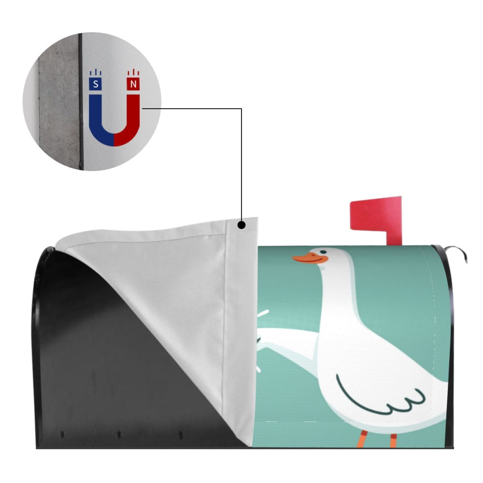 Xecao Goosebumps for Mailbox Cover with Magnetic Strips, Waterproof and Sunscreen, Adds a Decorative Touch to Your Garden Yard-21x18 in