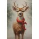 thumbnail image 1 of Lindos carteles e impresiones de animales de Navidad con sombrero de Papá Noel, perro, gato, zorro, conejo, decoración de Festival de invierno, arte de lienzo, pintura de pared de Navidad, 1 of 4