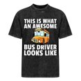 thumbnail image 4 of School Bus Driver For Men Women T-Shirt Man's Washed Tee, 4 of 9