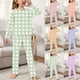 thumbnail image 4 of Odeerbi 2-14 Años Niños Niñas Pijamas Suaves Manga Larga Tops Pantalones Juego Suaves Cuadros Estampados Ropa de Dormir Franela Dos Piezas Pijamas de Dos Piezas, 4 of 4