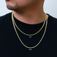 thumbnail image 2 of Nuragold 10K Real Yellow Gold Franco Square Chain Wheat Necklace 16"-30" (1.5mm-6mm) Italian Jewelry for Men & Women, 2 of 21
