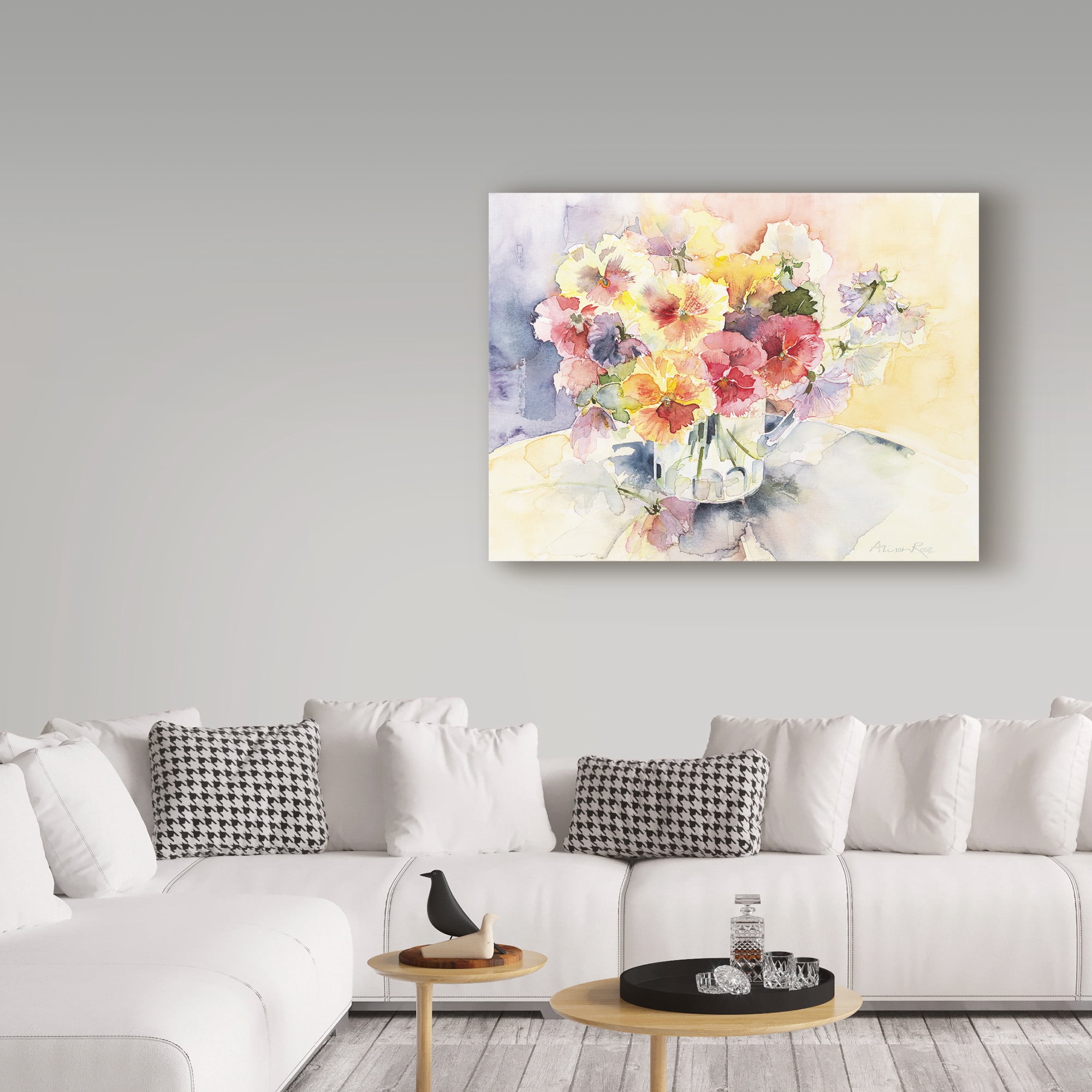 Trademark Fine Art 'Summer Blooms' Canvas Art by Alison Rose
