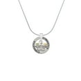 thumbnail image 2 of Delight Jewelry Silvertone Easter Egg Basket Gymnastics Ring Charm Necklace, 18", 2 of 4