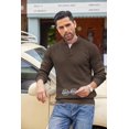 thumbnail image 2 of COOFANDY Mens Knit Pullover Sweater Mock Neck Button Sweater Fashion Casual Henley Sweater, 2 of 6