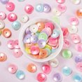 thumbnail image 6 of U8MO 100pc Colorful Opaque Flat Round Acrylic Beads Smooth Loose Spacer Beads 15x15mm, 6 of 8