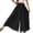 Black, variant on XIAOCHA Women's Elastic Waist Flowy Wide Leg Pants Chiffon High Waisted Summer Palazzo Trousers,Black