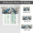 thumbnail image 6 of Peacock Kitchen Window Curtain Valance Elegant Animal Flower Retro Peacock Feather Window Treatment for Living Room Bedroom Bathroom 54 by 18 in, 1 Panel, 6 of 6