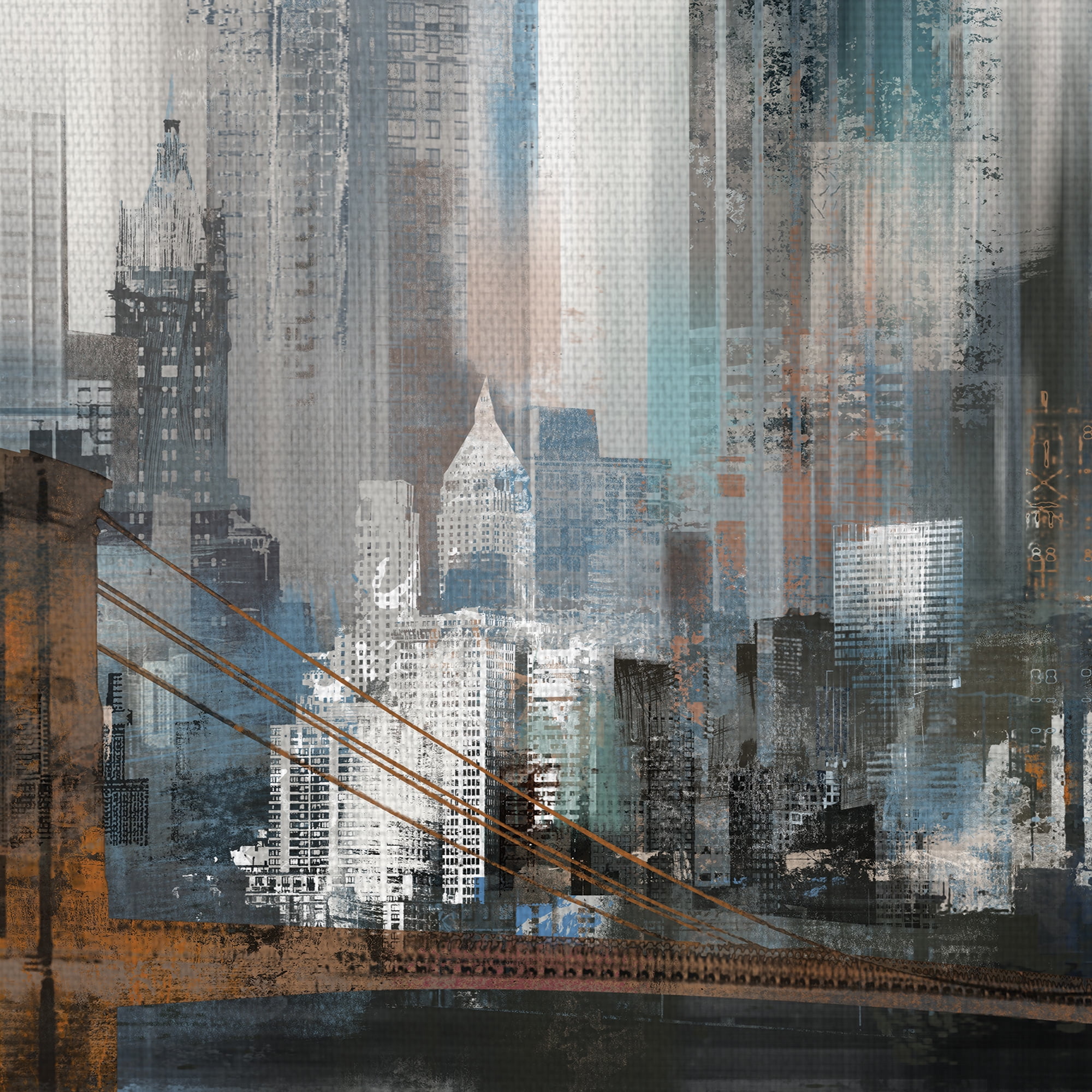 Masterpiece Art Gallery Cityscape NYC by Willowbrook Fine Art Canvas Art Print 22" x 28"