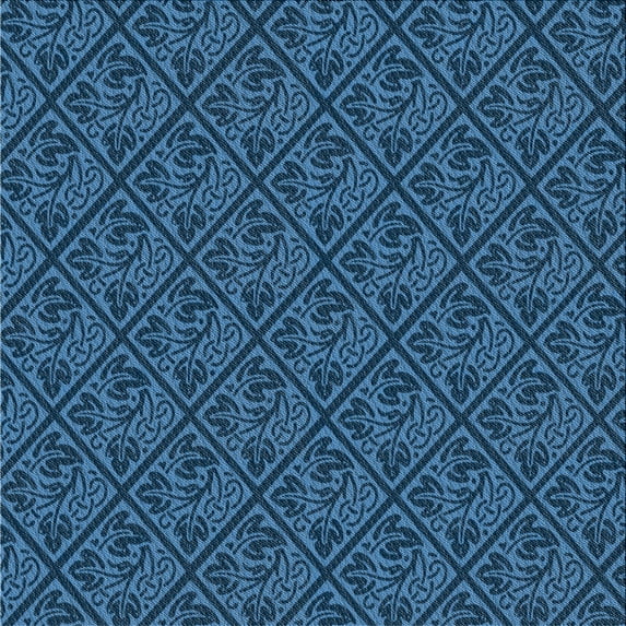 Ahgly Company Indoor Square Patterned Blue Novelty Area Rugs, 8' Square