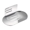 thumbnail image 2 of Stainless Steel Soap Holder for Shower Wall, Adhesive Wall-Mounted Bar Soap Dish, No-Drill Soap Saver with Drain, 2 of 6