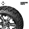 thumbnail image 2 of Hardcore Parts 15" Machined/Black 'VAMPIRE' Golf Cart Wheels and 23"x10"-15" DOT rated All-Terrain tires - Set of 4, includes Chrome 'SS' center caps and 1/2x20 Chrome lug nuts, 2 of 4