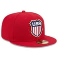 Men's New Era Red USA 2025 4 Nations FaceOff 59FIFTY Fitted Hat