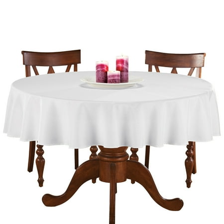 70 Inch Round Solid Colored Tablecloth 100 Durable Polyester