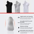 thumbnail image 5 of Hehanda 3 Pairs of Men's and Women's Running Socks - Fitness Sports Socks - Short Quick Dry Outdoor Boat Socks, 5 of 6