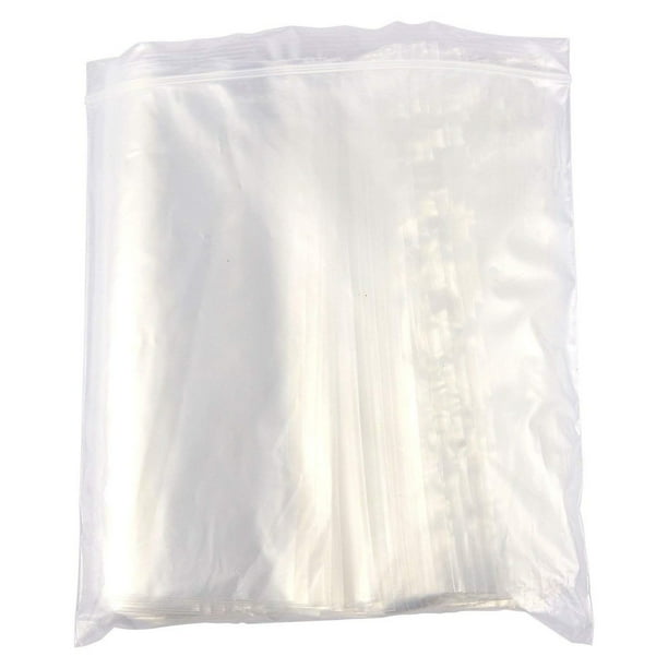 Resealable Plastic Bags 500 Pack 1 Gallon Clear Poly Bags, Zip Lock Bags, Clear, 11.9 x 10.6