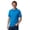 Aquamarine, variant on Men’s Short Sleeve Pique Polo Shirt, Cotton Blend, Regular Fit, Front Pocket