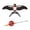 Black 1 PCS, variant on VeToyBs Fishing Rod Dynamic Wing Kite, Handheld Mini Flying Kite with Rod & Line for Beach Park Family Outdoor Activities