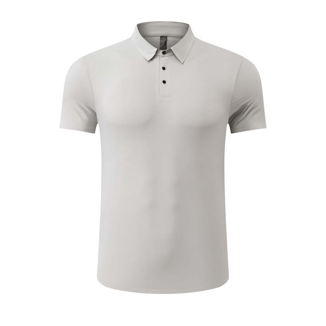 Golf Shirts for Mens Short Sleeve Lightweight Moisture Wicking 3 Buttons Performance Collared Shirt Men