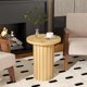 thumbnail image 5 of Mesa auxiliar con pedestal Farmhouse, mesa auxiliar redonda Fsbecl de madera, 5 of 7