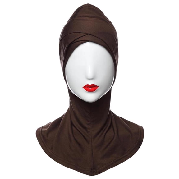 Qepwscx Hijab Undercap for Women, Islamic Muslim Under Hijab Cap Pre Tied Turban Underscarf Solid Undercap Bonnet Inner Head Scarf Head Wraps Hair Turbans for Women Headwears Sleep Cap