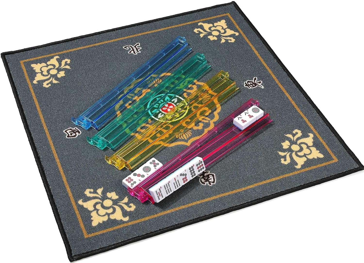MC Durable Tile Games, Plastic Multi-Color, 18.7 x 3.2 x 1.2 inches, 4 Count