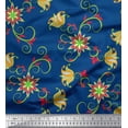 thumbnail image 1 of Soimoi Georgette Viscose Fabric Swirls & Floral Artistic Printed Craft Fabric by The Yard 42 Inch Wide, 1 of 1