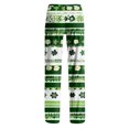 thumbnail image 5 of Fgvctg Mens Pajama Pants St. Patrick's Day Lucky Sleepwear Wide Leg Pajamas Shamrock Clover Print High Waisted Pj Pant Loose Spring Drawstring Lounge Pants with Pockets Fluorescent Green L, 5 of 5