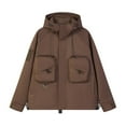 thumbnail image 1 of Birdeem Manteau à Capuchon Tactique pour Femme, Coupe-Vent Hydrofuge avec Multiples Poches, Manteau d'Extérieur à Manches Longues pour la Randonnée et le Mode Urbaine Décontracté, 1 of 7