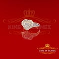 thumbnail image 4 of King of Bling's Yellow Sterling Silver 0.15CT Diamond Shiny Womens Promise Heart Ring Size 7, 4 of 14