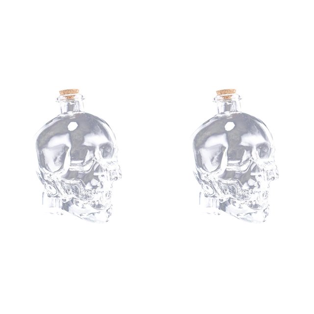 (2-Pack) Rinsvye Halloween Skeleton Head Wine Corkscrew Wine Opener Bottle Creative Wine Dispenser Rabbit Wine Opener Glass Wine Cup Sealed Corkscrew Wine Opener Set Storage Self Brewing Wine Bottle